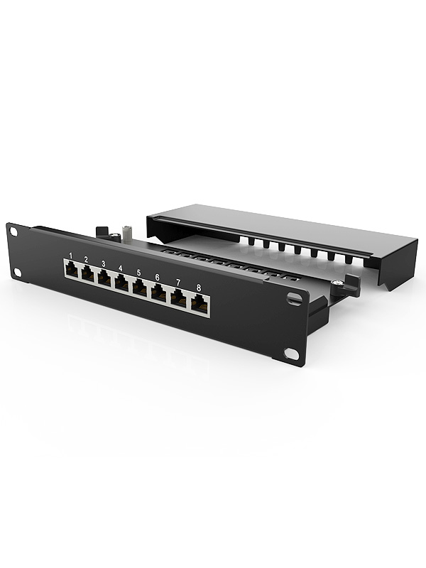 1U8口-防塵網(wǎng)絡(luò)配線架