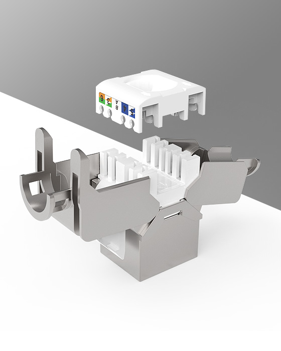 鋅合金-屏蔽免打網絡模塊