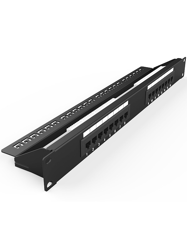 1U 16 Ports Network Patch Panel