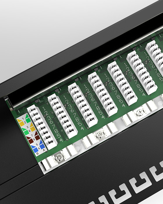 1U8口-防塵網(wǎng)絡(luò)配線架