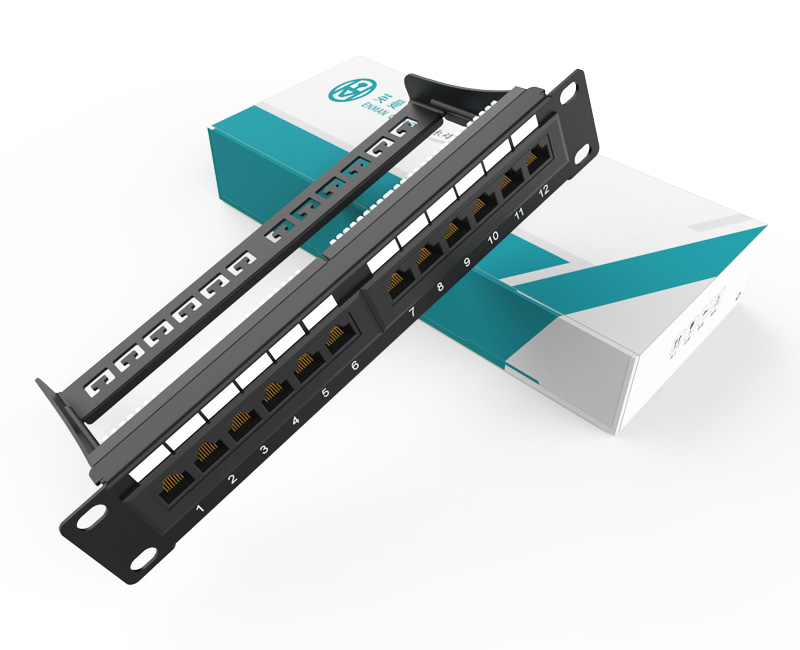 英曼1U12口-防塵網絡配線架 Patch Panel
