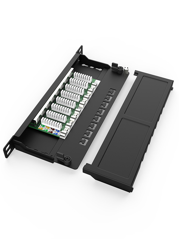 英曼0.5U8口-防塵網(wǎng)絡(luò)配線架