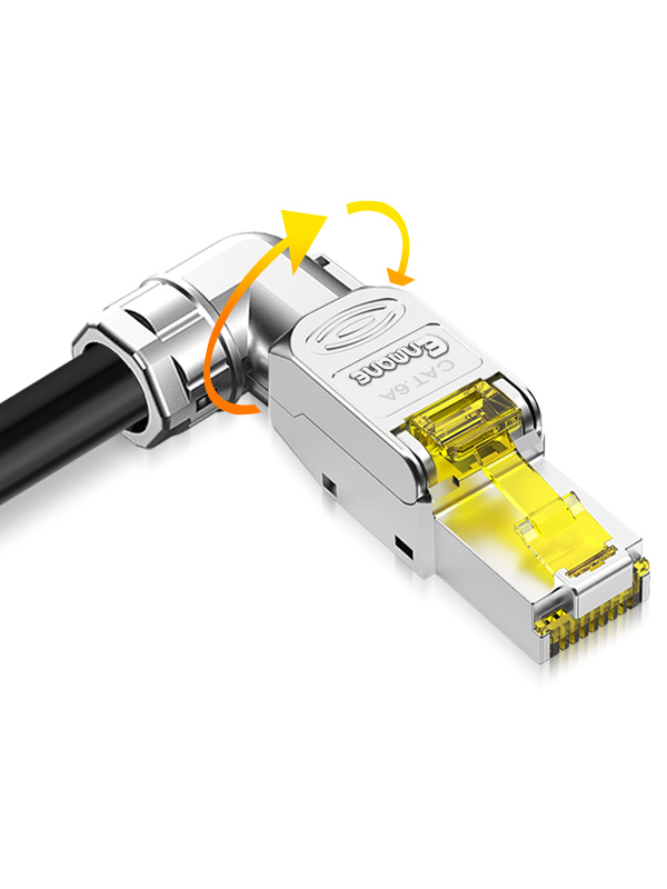 90°鋅合金免打水晶頭