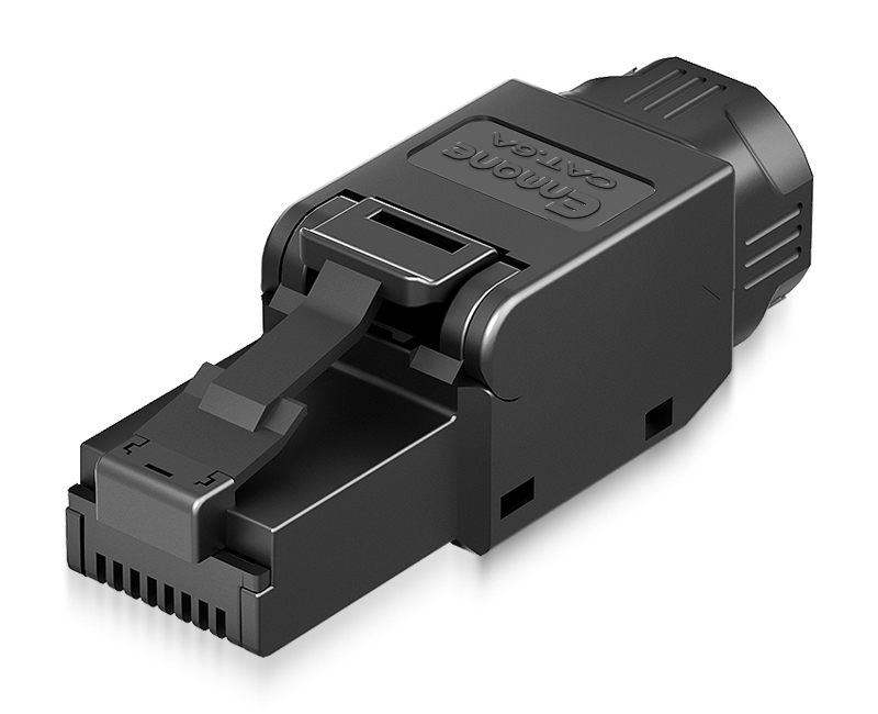 英曼-超短款-非屏蔽免打水晶頭（旋鈕款）