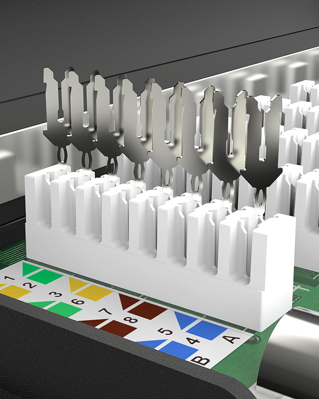 1U8口-防塵網(wǎng)絡(luò)配線架