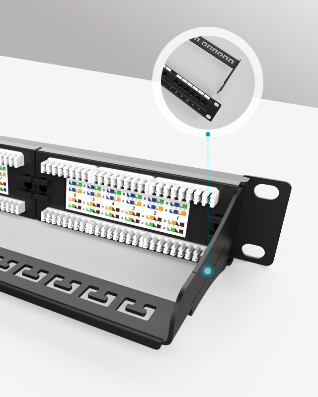 1U12口-防塵網絡配線架