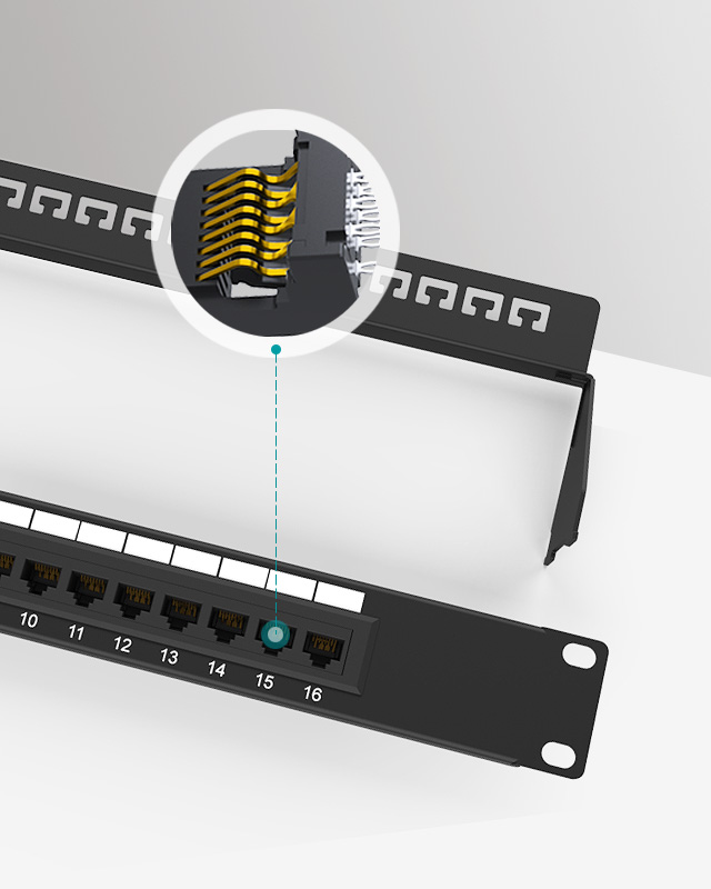 1U16口-防塵網(wǎng)絡(luò)配線架