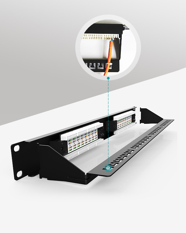1U16口-防塵網(wǎng)絡(luò)配線架
