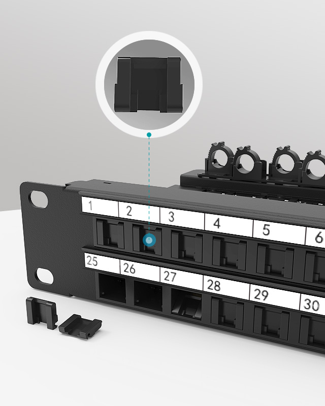 1U48口-防塵網絡配線架